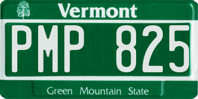VT license plate PMP825