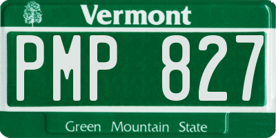 VT license plate PMP827