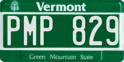 VT license plate PMP829