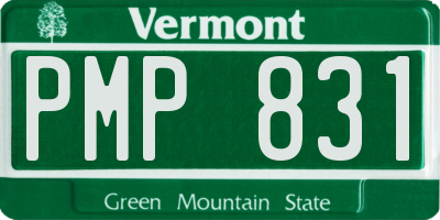 VT license plate PMP831
