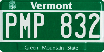 VT license plate PMP832