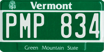 VT license plate PMP834