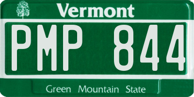 VT license plate PMP844