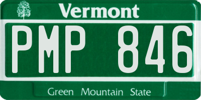 VT license plate PMP846