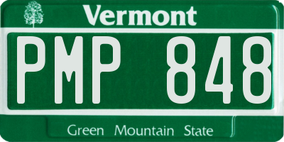 VT license plate PMP848