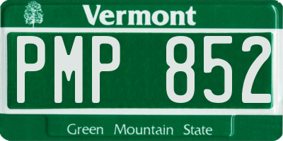 VT license plate PMP852
