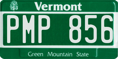 VT license plate PMP856