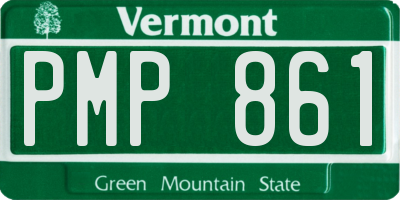 VT license plate PMP861