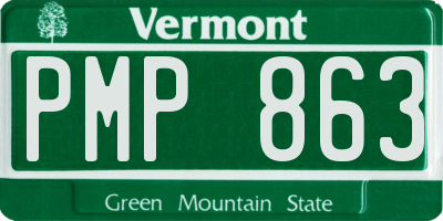 VT license plate PMP863