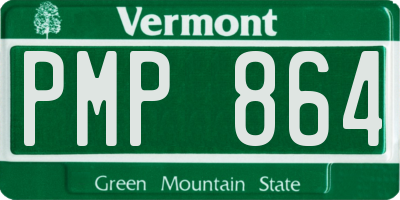 VT license plate PMP864