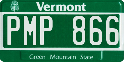 VT license plate PMP866