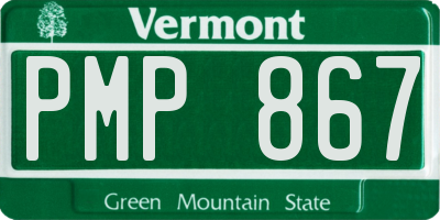 VT license plate PMP867