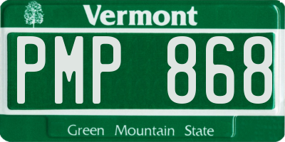 VT license plate PMP868
