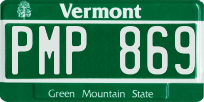 VT license plate PMP869