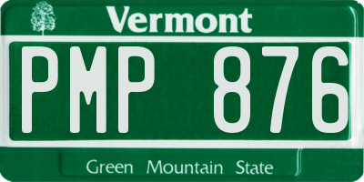 VT license plate PMP876