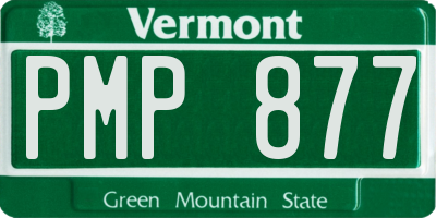 VT license plate PMP877
