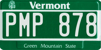 VT license plate PMP878