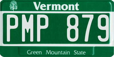 VT license plate PMP879