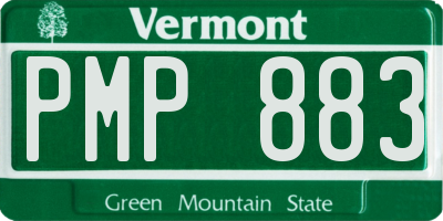 VT license plate PMP883