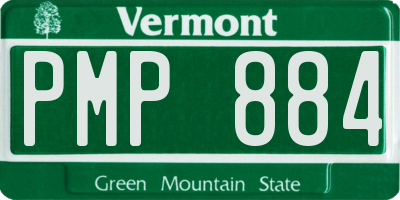 VT license plate PMP884