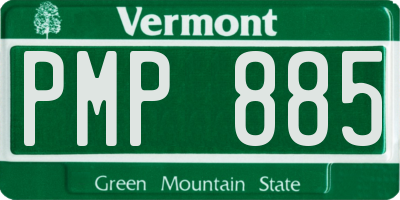 VT license plate PMP885