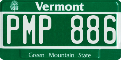 VT license plate PMP886
