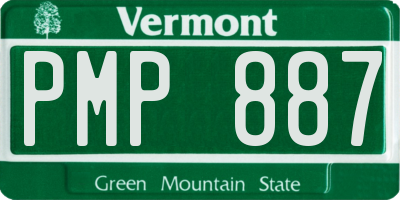 VT license plate PMP887