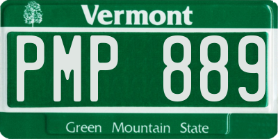 VT license plate PMP889
