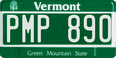 VT license plate PMP890