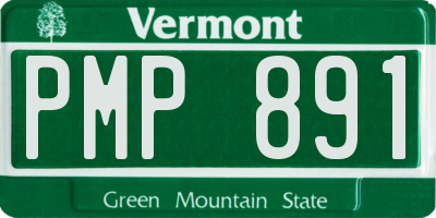 VT license plate PMP891