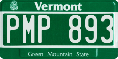 VT license plate PMP893