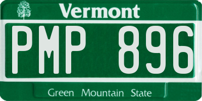 VT license plate PMP896