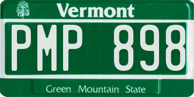 VT license plate PMP898