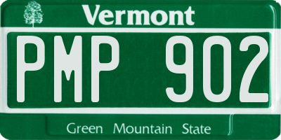 VT license plate PMP902