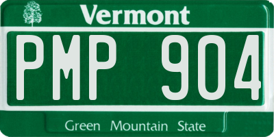VT license plate PMP904