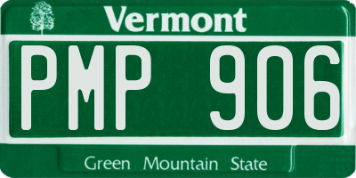 VT license plate PMP906
