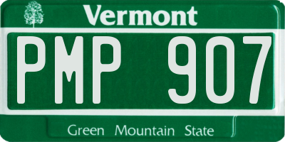 VT license plate PMP907