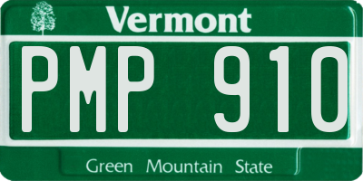 VT license plate PMP910