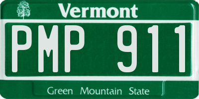 VT license plate PMP911