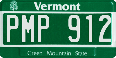 VT license plate PMP912