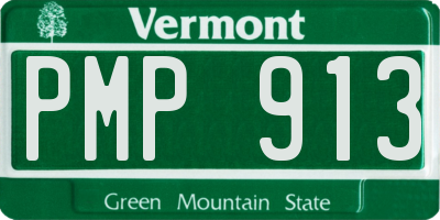 VT license plate PMP913