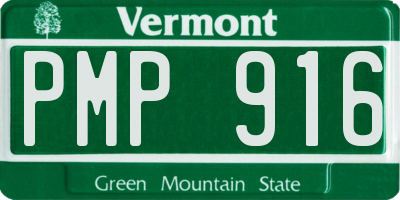 VT license plate PMP916