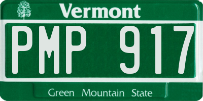 VT license plate PMP917