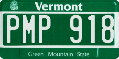 VT license plate PMP918