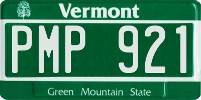 VT license plate PMP921
