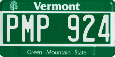 VT license plate PMP924