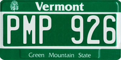 VT license plate PMP926