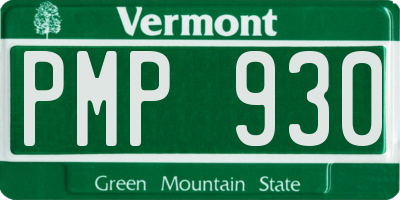 VT license plate PMP930