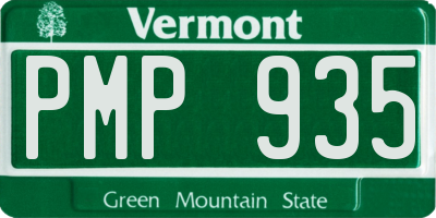 VT license plate PMP935