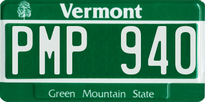 VT license plate PMP940